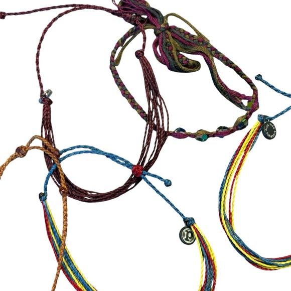 Pura Vida Bracelets Lot of 7 Palm Tree Pine Cone NEW Used Beach Boho - Picture 7 of 11